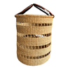Laundry Basket - Natural with Natural Net (Black Handles)