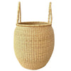 Pot Laundry Basket - Natural with Long Handles